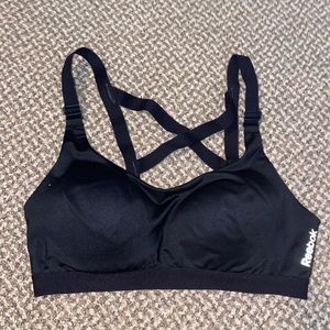 Black Reebok sports bra